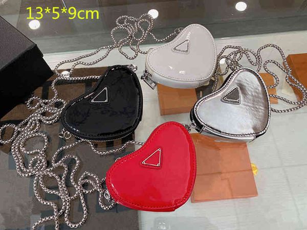 designers mini heart crossbody chain bags luxury women hearts purses wallets fashion girls single shoulder wallet patent leather zipper cute, Red;black
designers mini heart crossbody chain bags luxury women hearts purses wallets fashion girls single shoulder wallet patent leather zipper cute, Red;black
