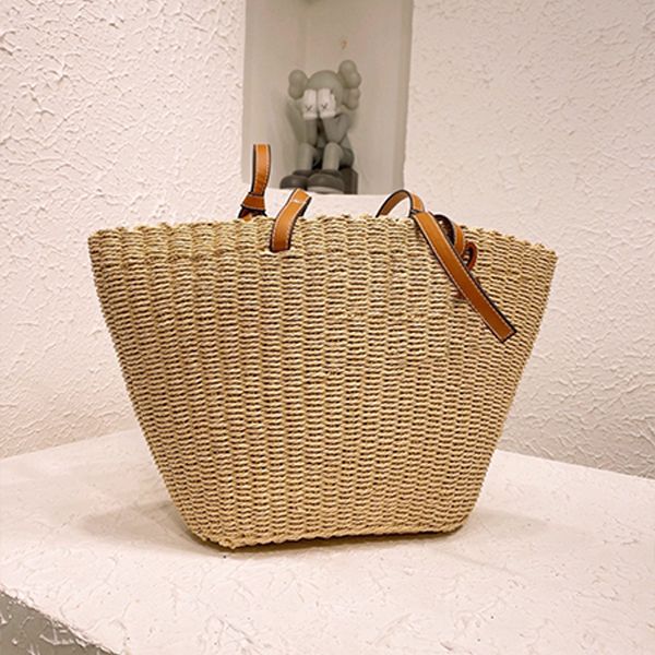 large capacity straw tote shopping bag shoulder portable casual woman's bag beach vacation designer classic holiday woven bucket bags h
large capacity straw tote shopping bag shoulder portable casual woman's bag beach vacation designer classic holiday woven bucket bags h