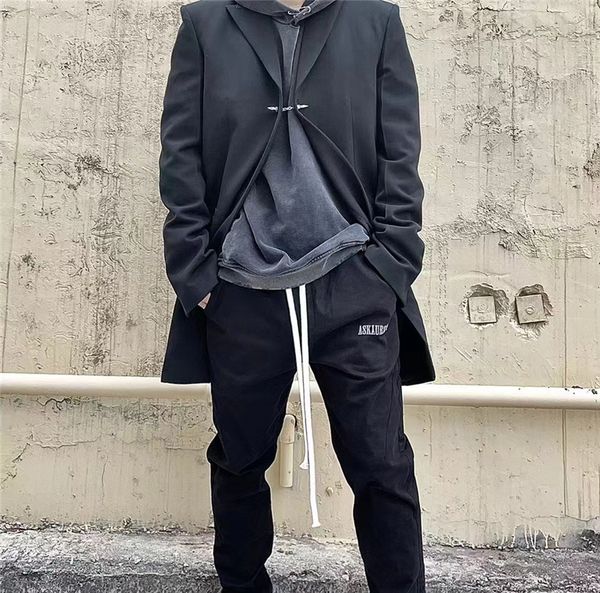 cargo pants men women drawstring black sweatpants with zipper embroidered overalls, Black;brown
cargo pants men women drawstring black sweatpants with zipper embroidered overalls, Black;brown