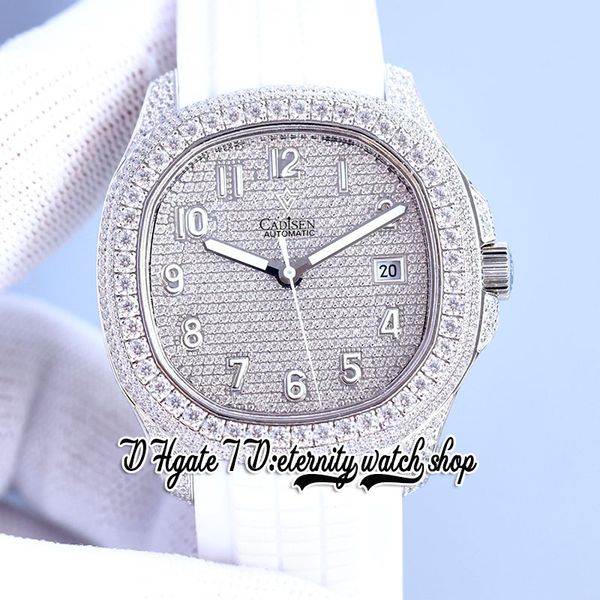 2022 sf 5167 cal.324 sfa324 automatic iced out mens watch 40mm diamonds dial stainless steel diamond inlay case white rubber strap super ver, Slivery;brown
2022 sf 5167 cal.324 sfa324 automatic iced out mens watch 40mm diamonds dial stainless steel diamond inlay case white rubber strap super ver, Slivery;brown