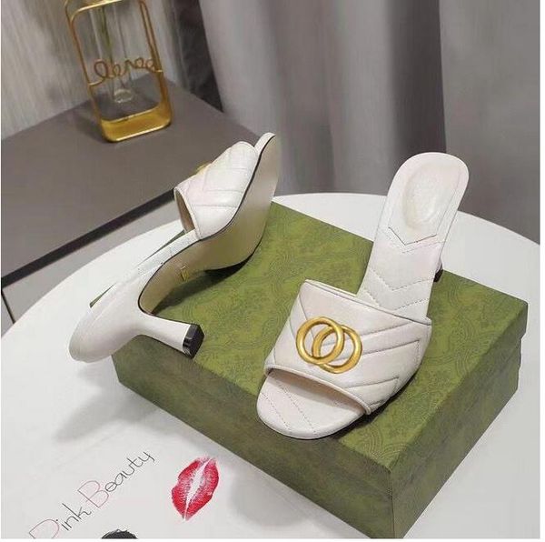 2022 fashion designer women beach half slippers leather thick heels metal slides cowhide summer woman shoes lazy sandals high heel 35-40, Black
2022 fashion designer women beach half slippers leather thick heels metal slides cowhide summer woman shoes lazy sandals high heel 35-40, Black