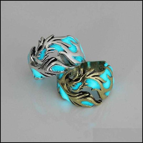 couple rings jewelry luminous individuality for women men necessary accessories nightclubs bars personality dragon fashion ring drop deliver, Silver
couple rings jewelry luminous individuality for women men necessary accessories nightclubs bars personality dragon fashion ring drop deliver, Silver