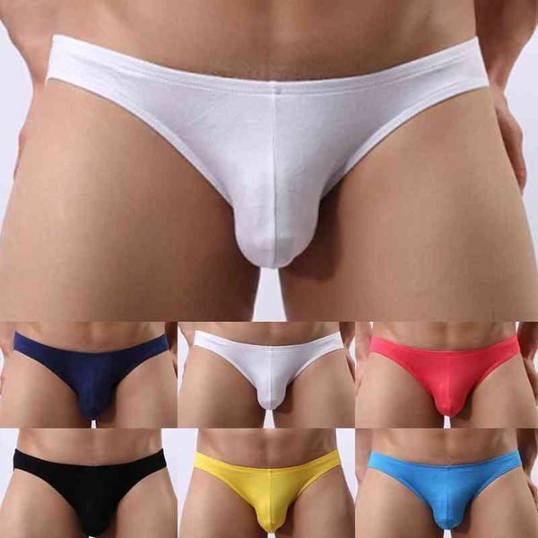 men briefs low-waist thongs erotic temptation underwear u pouch bikini underpants panties undies modal choose larger sizes y220426, Black;white