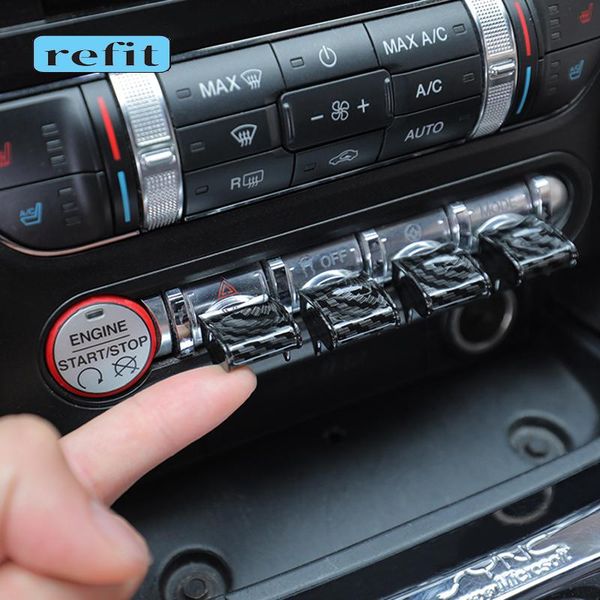 car central control panel button decoration cover for 15-20 ford mustang car interior modification
car central control panel button decoration cover for 15-20 ford mustang car interior modification