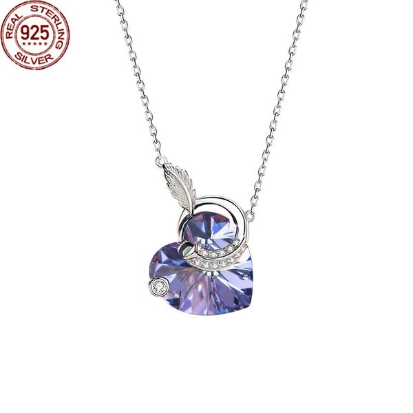 new design s925 sterling silver necklace korean austrian crystal feather love for women girls fashion jewelry gift
new design s925 sterling silver necklace korean austrian crystal feather love for women girls fashion jewelry gift