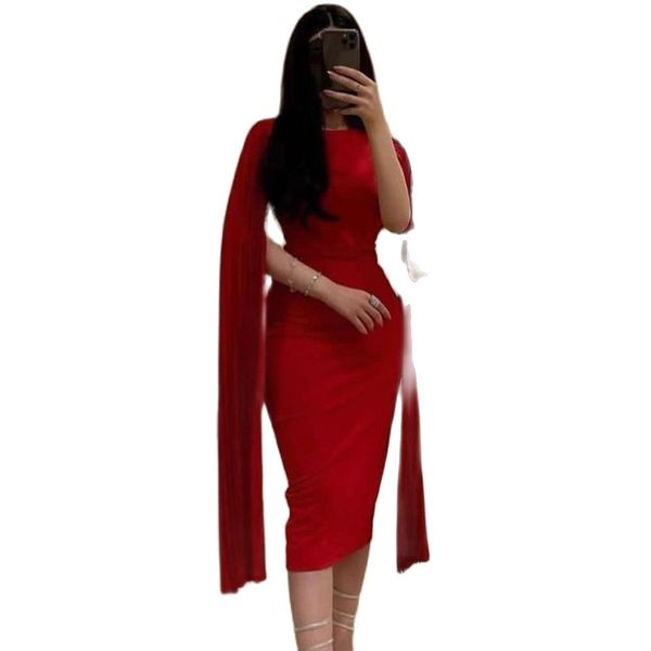 mermaid red arabia midi prom dresses plus size long open sleeves dubai formal party gowns tea-length, Black
mermaid red arabia midi prom dresses plus size long open sleeves dubai formal party gowns tea-length, Black