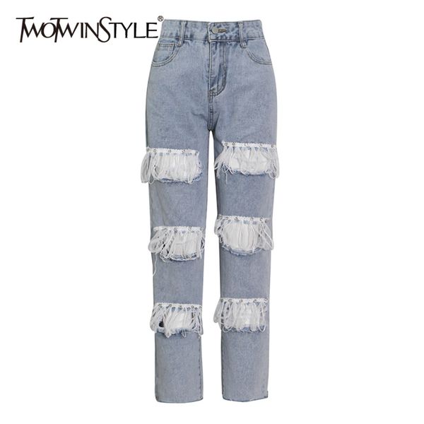 patchwork tassel hollow out denim trousers for women high waist casual blue straight jeans female fashion 210423
patchwork tassel hollow out denim trousers for women high waist casual blue straight jeans female fashion 210423