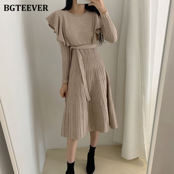elegant ruffles slim waist women sweater dress autumn winter long sleeve lace-up a-line knitted dress female 2022 new, Black;gray
elegant ruffles slim waist women sweater dress autumn winter long sleeve lace-up a-line knitted dress female 2022 new, Black;gray