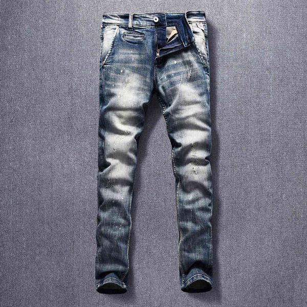 men's jeans street fashion men's jeans used washed -selling elastic slim fitting fazb, Blue
men's jeans street fashion men's jeans used washed -selling elastic slim fitting fazb, Blue