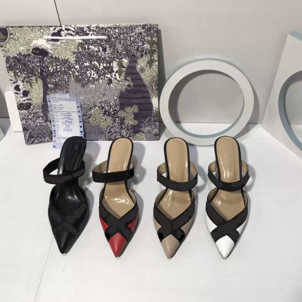 women sandals designer sandals brand pointed toe shoes fashion leather pumps high heel sandal dress letter rubber shoe, Black
women sandals designer sandals brand pointed toe shoes fashion leather pumps high heel sandal dress letter rubber shoe, Black