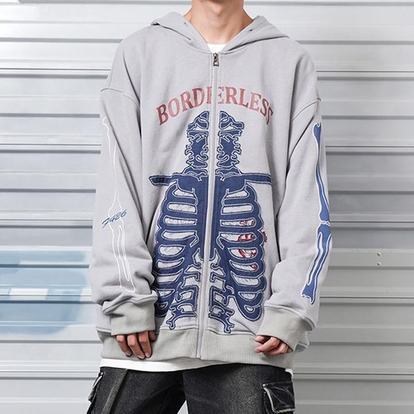 men's hoodies & sweatshirts autumn y2k zip up men sweatshirt skeleton pattern long sleeve hooded female coat winter casual gothic grung, Black
men's hoodies & sweatshirts autumn y2k zip up men sweatshirt skeleton pattern long sleeve hooded female coat winter casual gothic grung, Black