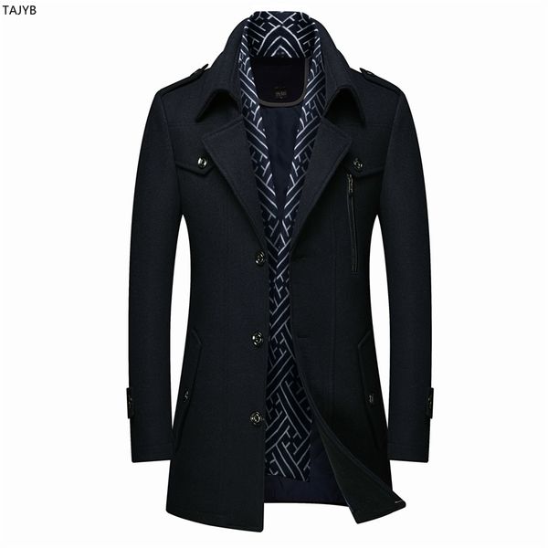 thicken men woolen trench coat carf collar mid length clothing lj201106, Black
thicken men woolen trench coat carf collar mid length clothing lj201106, Black