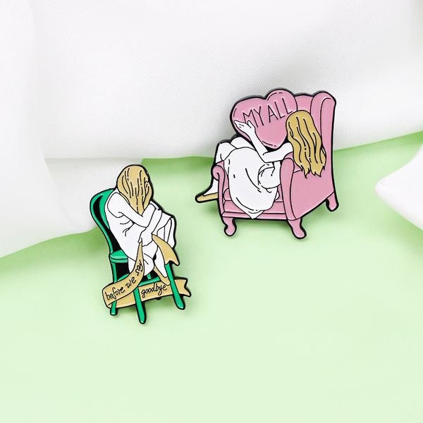 cartoon lonely sofa girl metal brooches for women alphabet ribbon paint enamel badges fashion love pillow alloy pin denim shirt jewelry gift, Gray
cartoon lonely sofa girl metal brooches for women alphabet ribbon paint enamel badges fashion love pillow alloy pin denim shirt jewelry gift, Gray