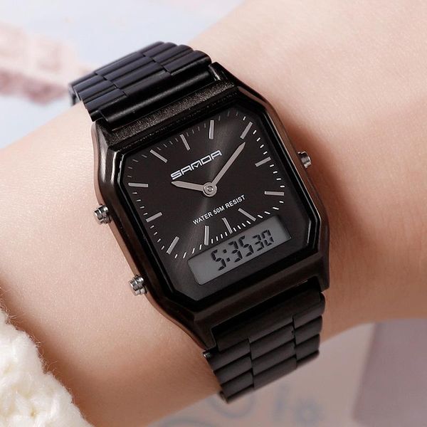 wristwatches uthai ce103 men's waterproof steel strap electronic watch retro fashion business dual explicit multifunction, Slivery;brown
wristwatches uthai ce103 men's waterproof steel strap electronic watch retro fashion business dual explicit multifunction, Slivery;brown