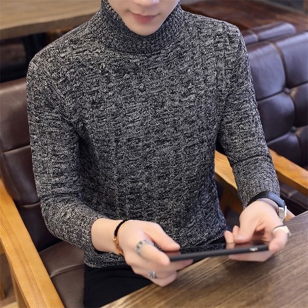 men turtleneck sweater winter warm knitted mens sweater slim solid black high neck pullover sweater hombre men's clothing 201203, White;black
men turtleneck sweater winter warm knitted mens sweater slim solid black high neck pullover sweater hombre men's clothing 201203, White;black