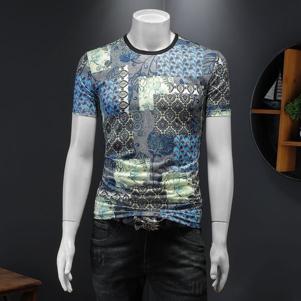 2023 summer new men's retro printing short-sleeved t-shirt trend korean version round neck fashion cotton boutique bottoming shirt, White;black
2023 summer new men's retro printing short-sleeved t-shirt trend korean version round neck fashion cotton boutique bottoming shirt, White;black