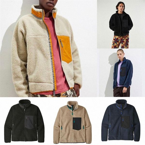 patagonias men fleece jacket classic retro mens thick warm down designer models lamb cashmere stand collar couple winter coat, Black;brown
patagonias men fleece jacket classic retro mens thick warm down designer models lamb cashmere stand collar couple winter coat, Black;brown