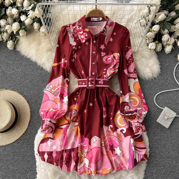 casual dresses fashion temperament printed skirt sweet lantern sleeve shirt collar single breasted lace up waist slim dress women 4mol, Black;gray
casual dresses fashion temperament printed skirt sweet lantern sleeve shirt collar single breasted lace up waist slim dress women 4mol, Black;gray