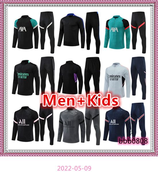 2021 2022 mens soccer tracksuit kids football training suit jersey kits and kid tracksuits jacket jerseys sets tuta survetement foot c, Black
2021 2022 mens soccer tracksuit kids football training suit jersey kits and kid tracksuits jacket jerseys sets tuta survetement foot c, Black