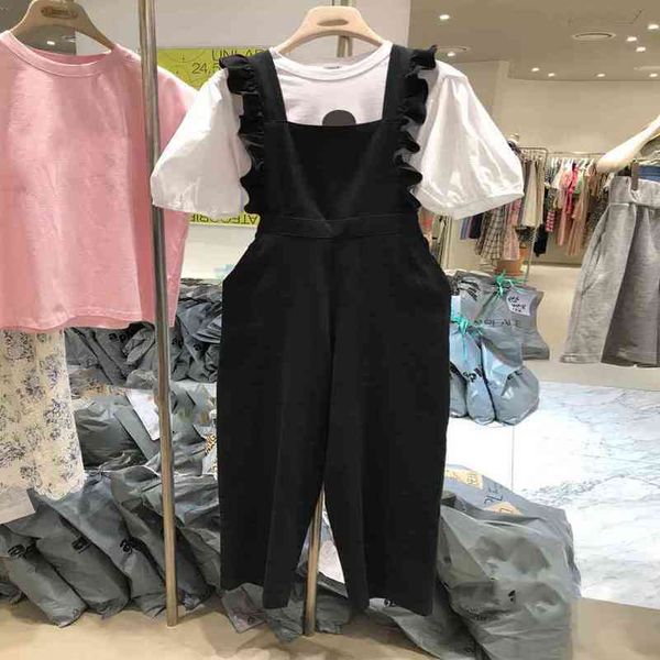 ruffled overalls womens pants loose wideleg trousers korea springsummer black casual woman 210506, Black;white
ruffled overalls womens pants loose wideleg trousers korea springsummer black casual woman 210506, Black;white