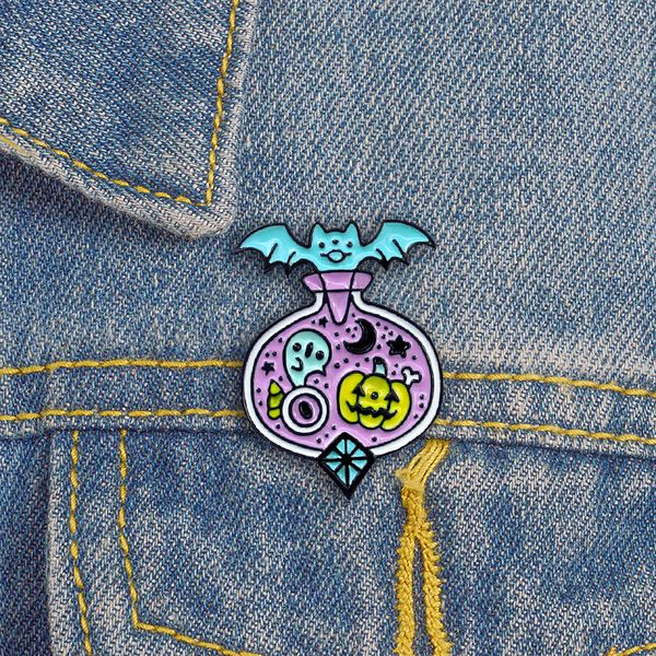 funny magic bottle brooches jewelry cartoon halloween theme enamel pins ghost bat pumpkin alloy brooch for girls denim shirt badge small gif, Gray
funny magic bottle brooches jewelry cartoon halloween theme enamel pins ghost bat pumpkin alloy brooch for girls denim shirt badge small gif, Gray