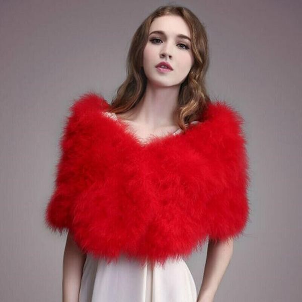 women real ostrich feather fur shawl wraps cape pashmina for bride wedding party, Blue;gray
women real ostrich feather fur shawl wraps cape pashmina for bride wedding party, Blue;gray