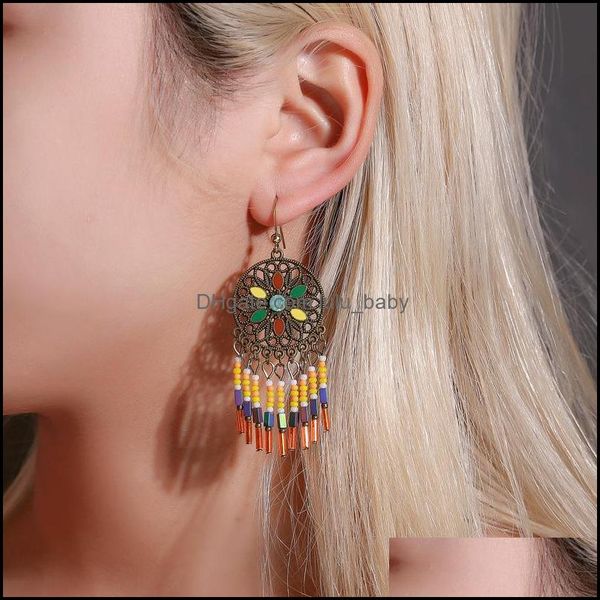 charm ethnic style jewelry color carved mti-layer rice bead tassel earrings female retro court hollow pattern drop baby dhxpo, Golden
charm ethnic style jewelry color carved mti-layer rice bead tassel earrings female retro court hollow pattern drop baby dhxpo, Golden