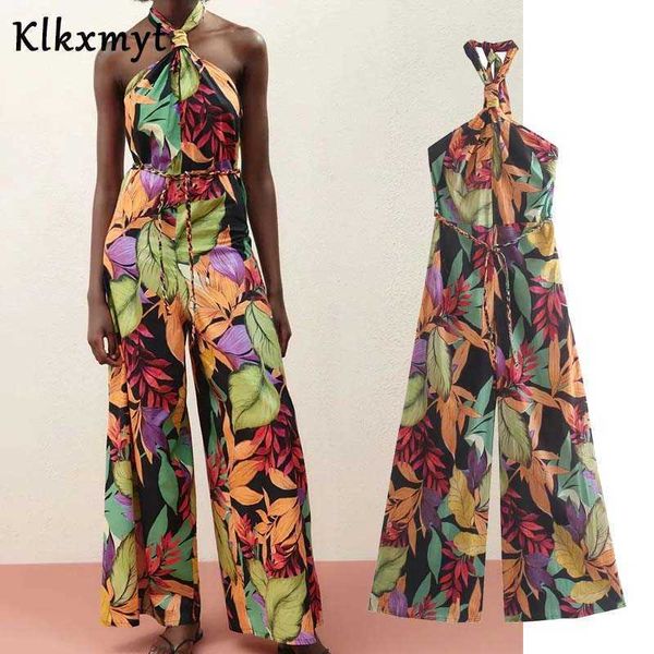 klkxmyt za women jumpsuit print halter wide leg long woman summer vintage sleeveless female overalls romper 210527, Black;white
klkxmyt za women jumpsuit print halter wide leg long woman summer vintage sleeveless female overalls romper 210527, Black;white