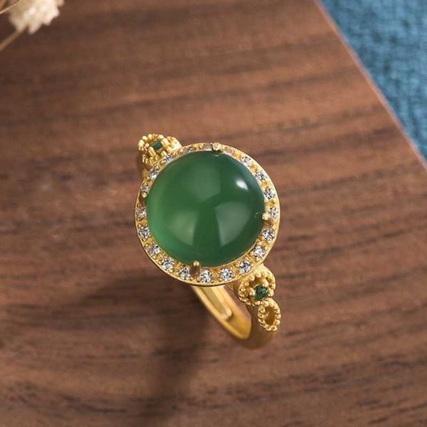 china style resizable wide-faced green chalcedony rings for women jewelry copper gold-plated enamel inlaid hetian jade ring cp-20, Golden;silver 
china style resizable wide-faced green chalcedony rings for women jewelry copper gold-plated enamel inlaid hetian jade ring cp-20, Golden;silver