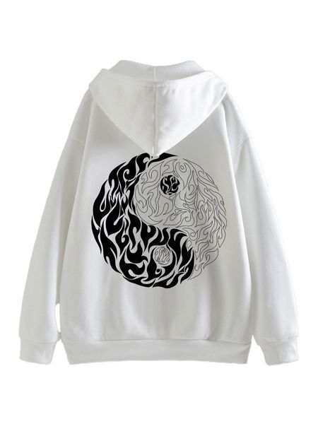 yin & yang print kangaroo pocket drop shoulder drawstring thermal hoodie p9yd#, Black
yin & yang print kangaroo pocket drop shoulder drawstring thermal hoodie p9yd#, Black