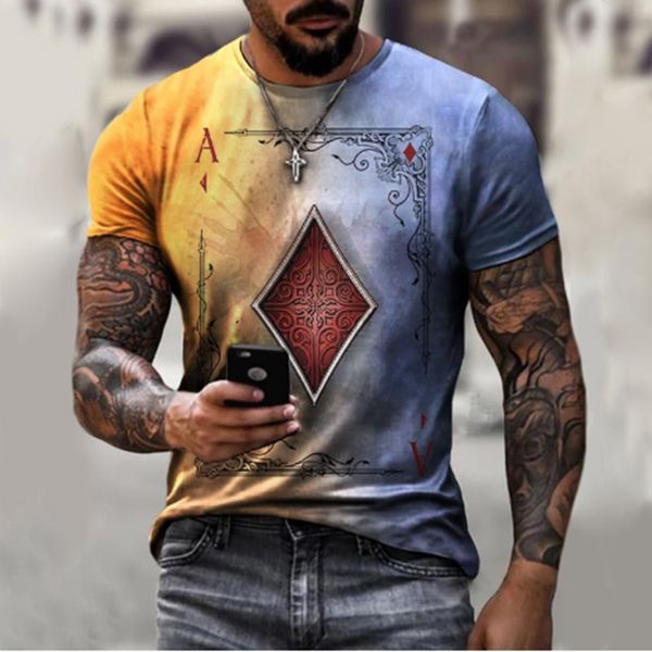 hearts poker tough guy men's 3d t-shirt graphic optical illusion short sleeve party street punk goth crew neck summer, Black;green
hearts poker tough guy men's 3d t-shirt graphic optical illusion short sleeve party street punk goth crew neck summer, Black;green