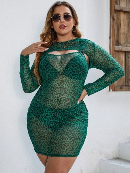 plus leopard cut out mesh bodycon dress without lingerie i3ql#, Black
plus leopard cut out mesh bodycon dress without lingerie i3ql#, Black