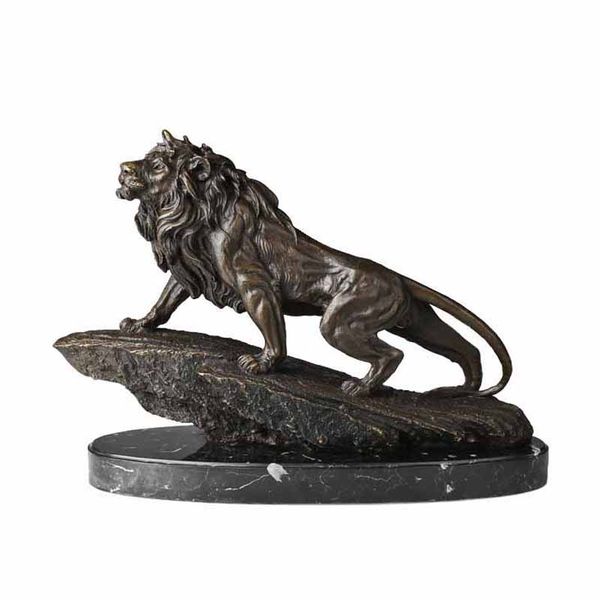bronze sculpture lion king formidable statue wild animal lions art home office decoration business gifts, Silver
bronze sculpture lion king formidable statue wild animal lions art home office decoration business gifts, Silver