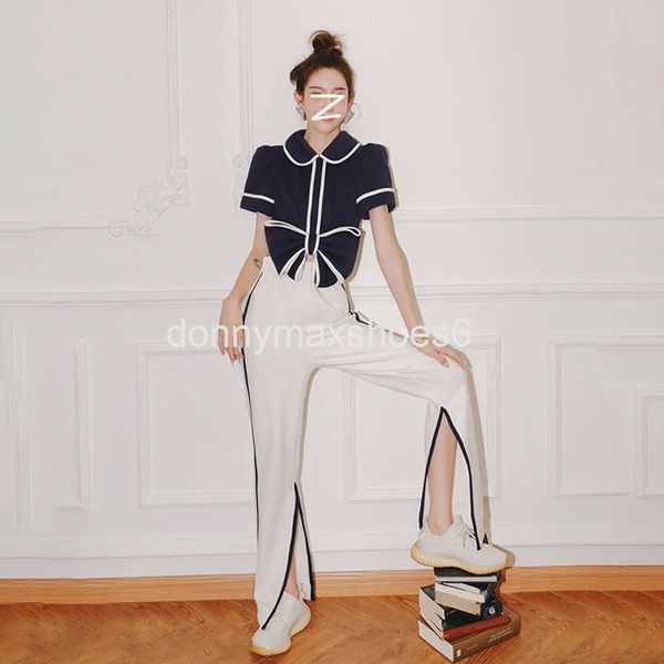 two piece dress design sense niche suit style bubble sleeve bow tie shirt high waist split wide leg pants two-piece set, White
two piece dress design sense niche suit style bubble sleeve bow tie shirt high waist split wide leg pants two-piece set, White