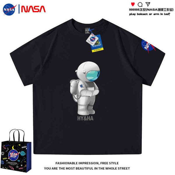nasa co branded fashion brand men's t-shirt 2022 summer new cartoon astronaut couple loose pure cotton short sleeve t, White;black
nasa co branded fashion brand men's t-shirt 2022 summer new cartoon astronaut couple loose pure cotton short sleeve t, White;black