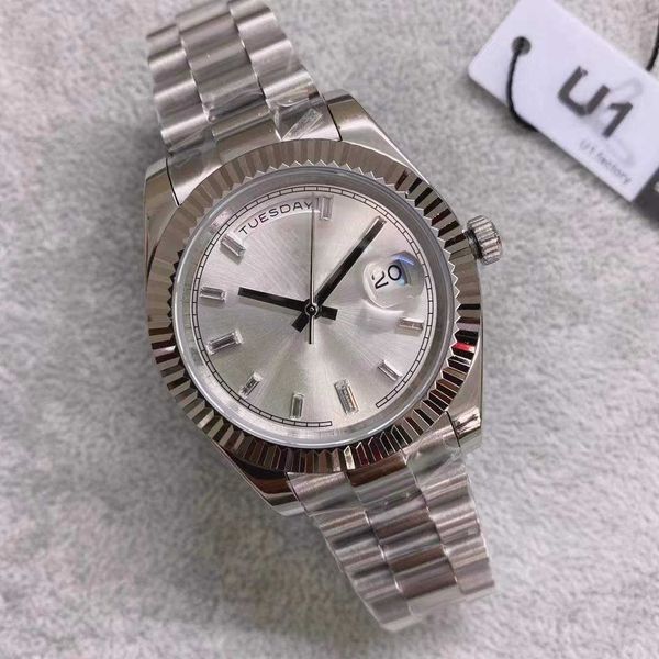 steel watches st9 day date 40mm diamond set white dial fluted bezel ice automatic mechanical movement sapphire glass president stainless, Slivery;brown
steel watches st9 day date 40mm diamond set white dial fluted bezel ice automatic mechanical movement sapphire glass president stainless, Slivery;brown