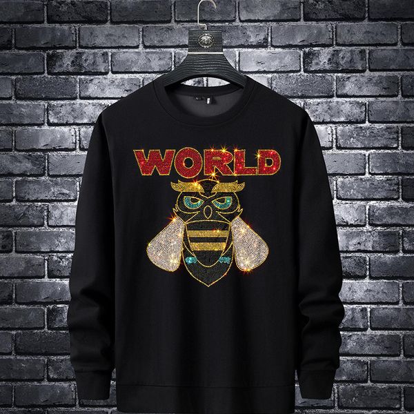men's hoodies & sweatshirts designer 2021 new spring and autumn men's diamond long sleeve sweater trend youth t-shirt slim fit bee, Black
men's hoodies & sweatshirts designer 2021 new spring and autumn men's diamond long sleeve sweater trend youth t-shirt slim fit bee, Black