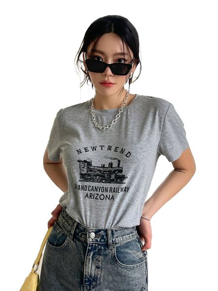 dazy train & letter graphic tee i0kq#, White
dazy train & letter graphic tee i0kq#, White