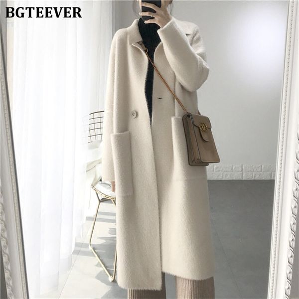 thick turn-down collar one button women cardigans sweater autumn winter pockets loose female knit cardigans coat 2022, White;black
thick turn-down collar one button women cardigans sweater autumn winter pockets loose female knit cardigans coat 2022, White;black
