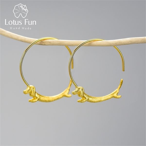 lotus fun lovely flying dachshund dog big round hoop earrings real 925 sterling silver 18k gold for women jewelry 220817, Golden
lotus fun lovely flying dachshund dog big round hoop earrings real 925 sterling silver 18k gold for women jewelry 220817, Golden