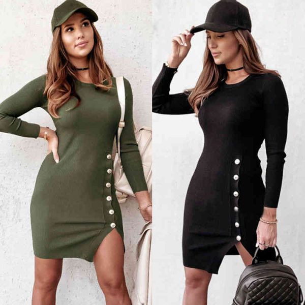 casual dresses autumn and winter women's split button decorative knitted skirt 88jy, Black;gray
casual dresses autumn and winter women's split button decorative knitted skirt 88jy, Black;gray