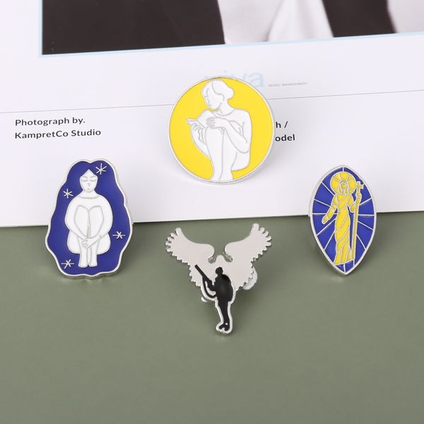 women enamel pin badge custom angel brooches bag clothes lapel pin fashion jewelry gift for friends, Blue
women enamel pin badge custom angel brooches bag clothes lapel pin fashion jewelry gift for friends, Blue