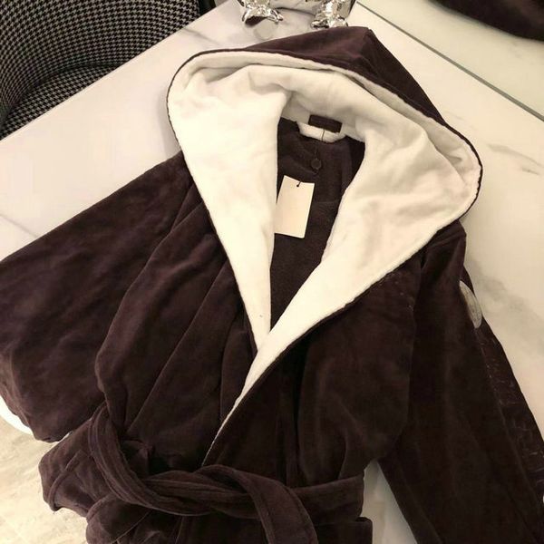 designer luxury classic cotton bathrobe women's brand pajamas nightgown clothes, Black
designer luxury classic cotton bathrobe women's brand pajamas nightgown clothes, Black