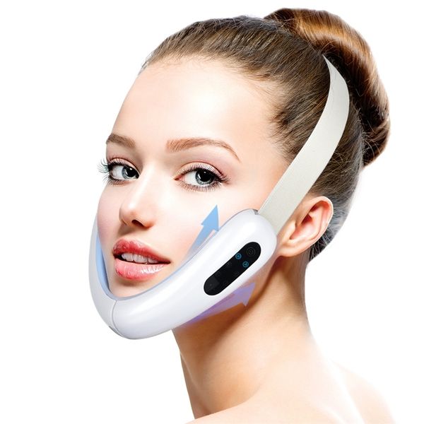 chin v-line up lift belt machine red blue led pon face slimming vibration massager lifting device v face 220426
chin v-line up lift belt machine red blue led pon face slimming vibration massager lifting device v face 220426