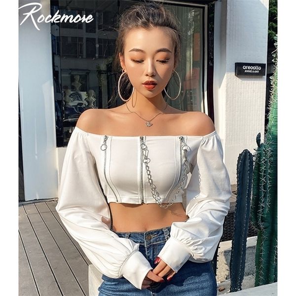 rockmore double zipper chain tshirt women black gothic crop long puff sleeve square collar backless shirts casual t-shirt 210311, White
rockmore double zipper chain tshirt women black gothic crop long puff sleeve square collar backless shirts casual t-shirt 210311, White
