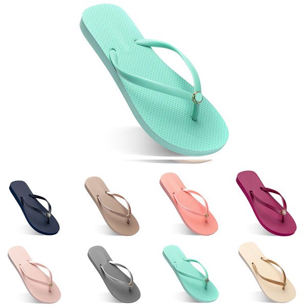 

Women Slippers Fashion Flip Flops Beach Hotel Indoor Slipper Triple Black Pink White Lemon Green Grey Navy Womens Shoes Forty Three