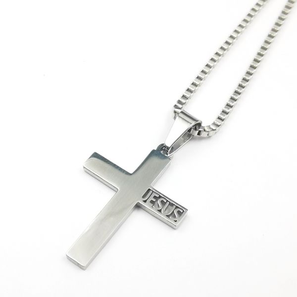 polished silver jesus christ cross pendant necklace for women mens boys stainless steel box chain 2.4mm 24''
polished silver jesus christ cross pendant necklace for women mens boys stainless steel box chain 2.4mm 24''