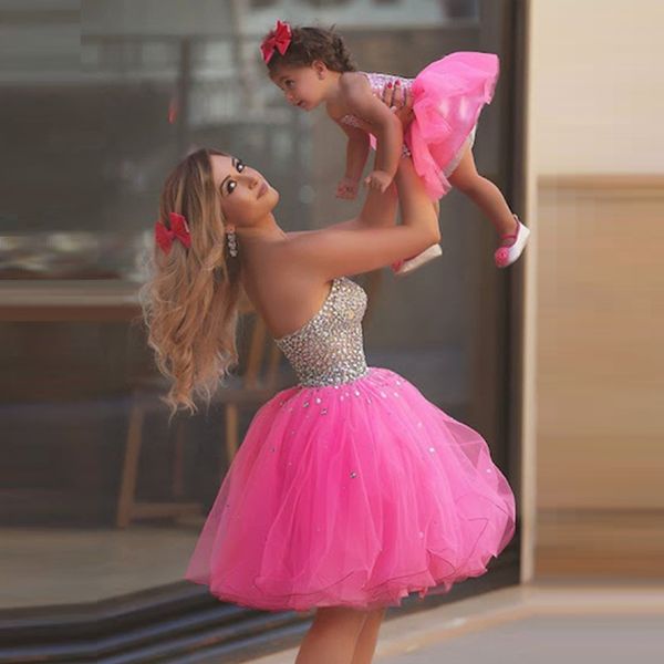 fuchsia short mother daughter prom dress for bithday party sweetheart crystal parenting dress kids dresses flowers girls pageant gowns, Black
fuchsia short mother daughter prom dress for bithday party sweetheart crystal parenting dress kids dresses flowers girls pageant gowns, Black