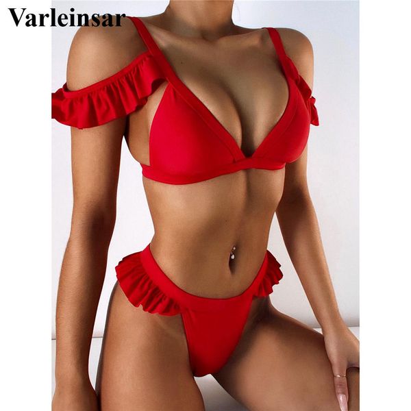 new off shoulder ruffled bikini female swimsuit women swimwear two-pieces bikini set bather bathing suit swim lady v2701, White;black
new off shoulder ruffled bikini female swimsuit women swimwear two-pieces bikini set bather bathing suit swim lady v2701, White;black