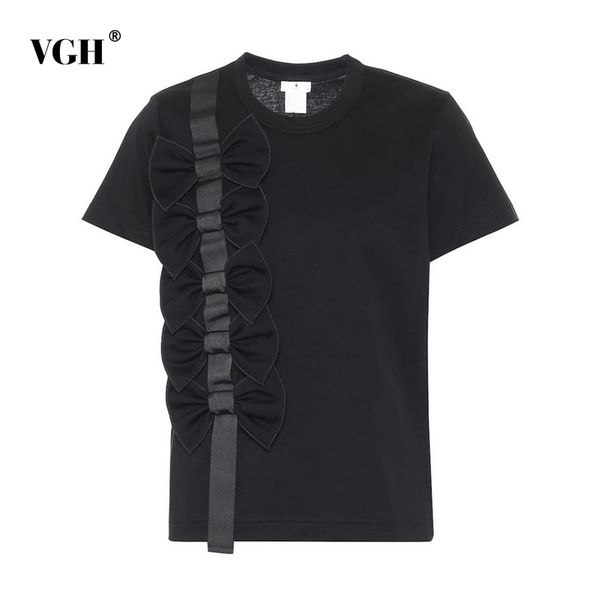 casual black for women o neck short sleeve patchwork bowknot solid t shirt female summer clothing fashionable 210507, White
casual black for women o neck short sleeve patchwork bowknot solid t shirt female summer clothing fashionable 210507, White